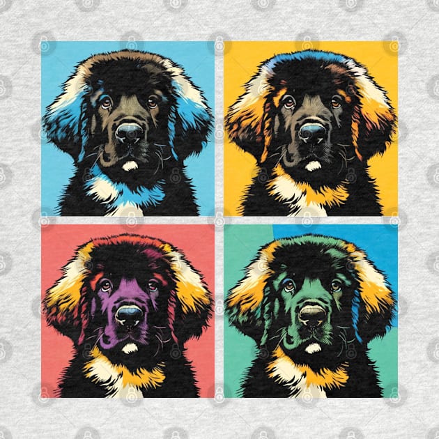 Pop Retro Leonberger Art - Cute Puppy by PawPopArt